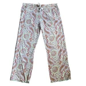 Sundance Women's Paisley‎ Print Cotton Pajama Pants Size Medium